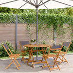 vidaXL Ensemble à manger de jardin 5 Pièces anthracite tissu bois massif