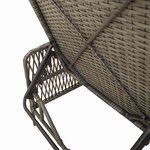 vidaXL Chaise longue avec coussin Gris 157 x 55 x 92cm polyrotin