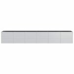 vidaXL Lit surélevé de jardin 480x80x77 cm Acier galvanisé Argenté