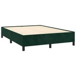 vidaXL Cadre de lit sans matelas vert foncé 140x200 cm velours