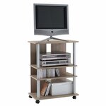 FMD Meuble TV/Hi-Fi avec 3 compartiments 65x40x79 2 cm Chêne