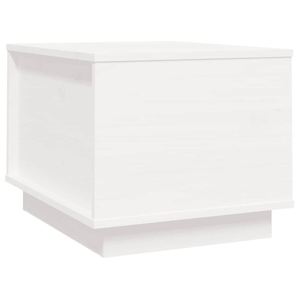 vidaXL Table basse Blanc 40x50x35 cm Bois massif de pin