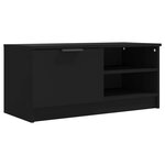 vidaXL Meuble TV Noir 80x35x36 5 cm Bois d'ingénierie