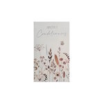 Carte De Voeux -  Sincères Condoléances - Fleurs Visuel Aléatoire*