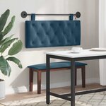 vidaXL Tête de lit suspendue Avec lumière LED Bleu Velours