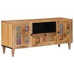 vidaXL Meuble TV Naturel 105 x 33 5 x 46 cm Bois de mangue massif