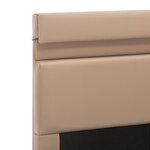 vidaXL Cadre de lit à rangement et LED Cappuccino Similicuir 120x200cm
