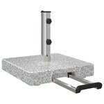 vidaXL Base de parasol à roulettes avec poignée granit gris 29 kg carrée