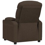 vidaXL Fauteuil inclinable électrique Marron foncé Tissu