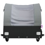 vidaXL Remorque de vélo noir et gris 30 kg fer