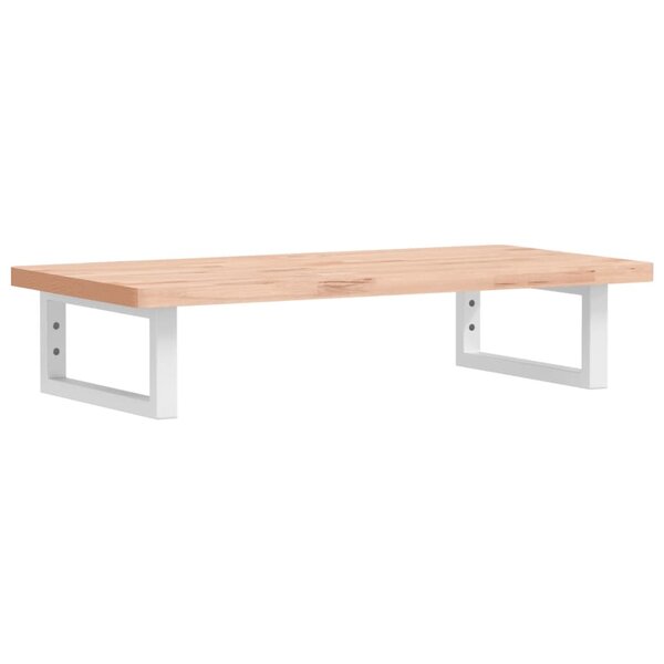 vidaXL Étagère de vasque murale acier et bois massif de hêtre