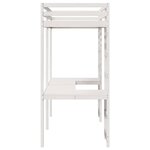 vidaXL Cadre de lit mezzanine Blanc 75 x 190 cm Pin massif