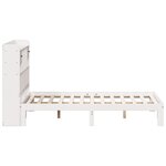 vidaXL Lit bibliothèque sans matelas blanc 135x190 cm bois pin massif