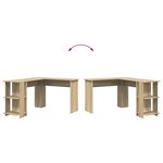 vidaXL Bureau d'Angle Chêne Sonoma Chêne Sonoma Panneau de particules