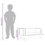 vidaXL Canapé pour enfants gris clair 60x40x30 cm velours