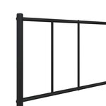 vidaXL Cadre de lit métal sans matelas avec tête de lit noir 80x200 cm