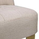 vidaXL Chaises en style français lot de 2 crème tissu