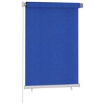 vidaXL Store roulant d'extérieur 100x140 cm Bleu PEHD
