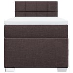 vidaXL Sommier à lattes de lit avec matelas Marron foncé 100x200 cm