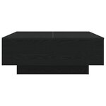Table basse vidaXL avec lumières LED Chêne noir 80x80x31 cm
