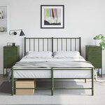 vidaXL Tables de chevet 2 Pièces vert olive 36x39x78 cm acier