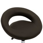 vidaXL Chaise de travail roulante Marron Similicuir