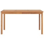 vidaXL Table à dîner de jardin 140x80x77 cm Bois de teck solide