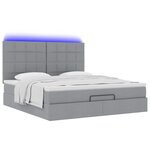 VidaXL Cadre de lit ottoman et matelas gris clair 180x200 cm tissu