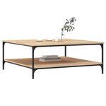 vidaXL Table basse chêne sonoma 100x100x40 cm bois d'ingénierie