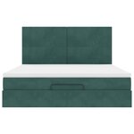 VidaXL Cadre de lit ottoman avec matelas vert foncé 180x200cm velours