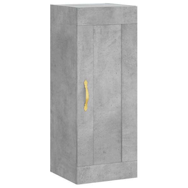 vidaXL Armoire murale gris béton 34 5x34x90 cm bois d'ingénierie
