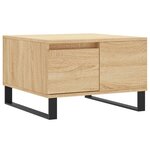vidaXL Table basse chêne sonoma 55x55x36 5 cm bois d'ingénierie