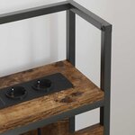 vidaXL Tête de lit de rangement Chêne fumé 120 cm Bois d'ingénierie