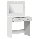 vidaXL Table de vanité avec lumières LED - Blanc  78 5 x 41 x 135 cm