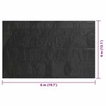 vidaXL Couverture de piscine rectangulaire 600x400 cm PE Noir