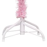 vidaXL Sapin de Noël artificiel pré-éclairé et support rose 150 cm PVC