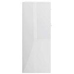 vidaXL Buffet Blanc brillant 60x30x75 cm Bois d'ingénierie