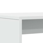 vidaXL Ensemble table à manger et bancs 3Pièces blanc bois d'ingénierie