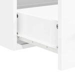 vidaXL Armoire de bain avec miroir blanc brillant bois d'ingénierie