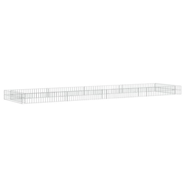 vidaXL Lit surélevé à gabion Acier galvanisé 400x100x20 cm