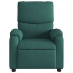 vidaXL Fauteuil de massage inclinable Vert foncé Tissu