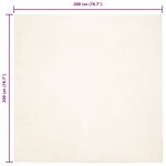 vidaXL Tapis en Fourrure Synthétique de Lapin Blanc 200 x 200 cm