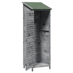 vidaXL Abri de jardin Gris 59 x 56 x 176 cm Bois de Sapin Massif