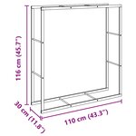 vidaXL Portant de bois de chauffage noir 110x30x116 cm acier