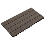 vidaXL Carreau de terrasse 6 Pièces Marron foncé 60 x 30 cm WPC