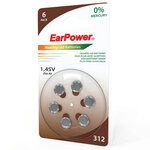Piles auditives earpower a312  5 plaquettes