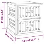 vidaXL Tables de chevet 2 Pièces 34x34x34 cm Bois massif de noyer