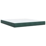 vidaXL Sommier à lattes de lit et matelas Vert foncé 180x200cm Velours