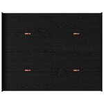 vidaXL Cadre de lit avec rangement avec tiroir Chêne noir 140 x 200 cm