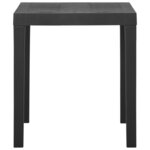 vidaXL Table de jardin Gris 79x65x72 cm Plastique
